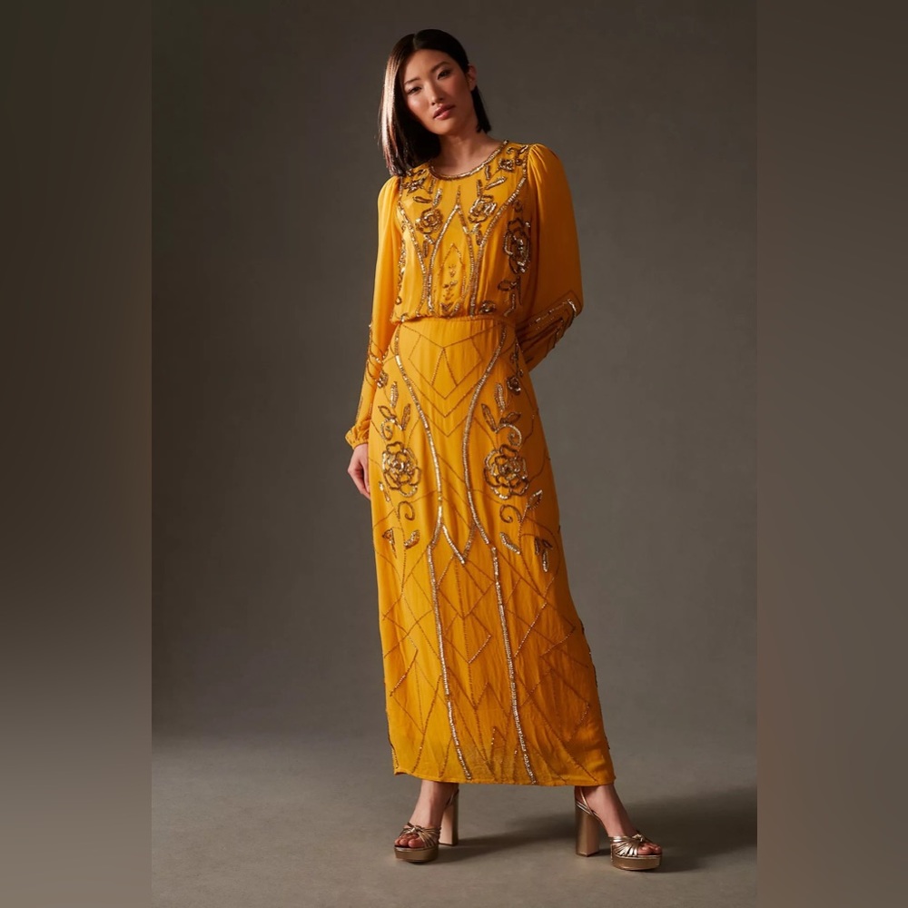 Anthropologie Let Me Be Juliet Sheer Maxi Dress
Let Me Be